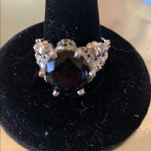Jewelry - Sterling Silver and Black Sapphire Gem Skull Ring Jewelry - Sterling Silver and Black Sapphire Gem Skull Ring